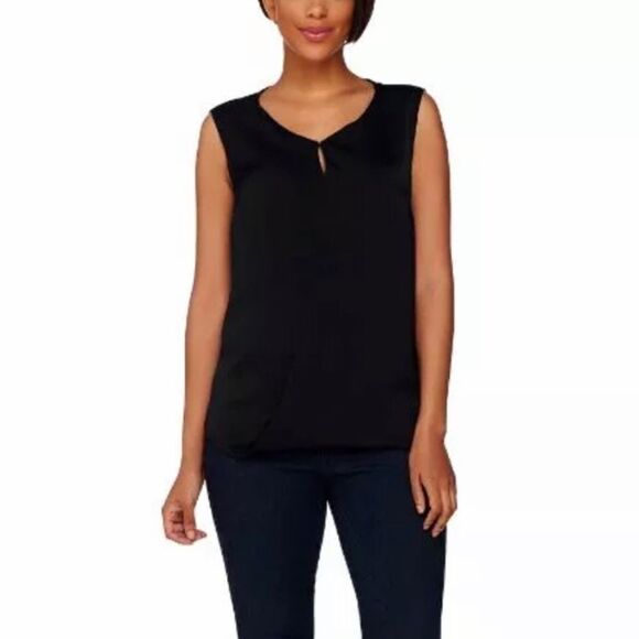 H by Halston Wrap Front Sleeveless Top - Picture 1 of 4